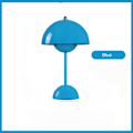 Miniatyrbilde 1 av 5: Nordisk dansk blomsterknopp bordlampe, bryllupsrom, soverom, skrivebordsdekorasjon, lampe, nattbordslampe (oppladbar) Blå