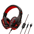 Pikkukuva 1 / 5: IC RGB -peliheadset stereosound surround -äänellä PS4 musta-punainen