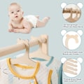 Pikkukuva 4 / 7: 10 kappaletta puisia vauvan henkareita, DIY puiset taaperohenkarit, puiset vauvan lasten henkarit, liukumattomat vauvan henkarit vauvoille, taaperoille ja lasten vaatteille Clothes stand – 10 pcs