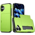 iPhone 17 Skal Hybrid Med Kortfack Grön 50