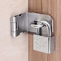 Miniatyrbilde 5 av 5: Dørhasp-lås 90 grader, rustfritt stål sikkerhetslås med rett vinkel hengelås hasp låsehake sikkerhetsdørlås hasp lås MDM