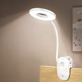 Miniatyrbilde 1 av 5: Batteridrevet Clip-on Leselys for Seng med 3 Lysstyrkenivåer, USB Oppladbar