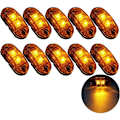 Miniatyrbillede 1 af 5: 10X 2 LED Sidemarkeringslys 12/24V LED Markeringslys Trailer Sidelygte Advarsel Gult Lys til Lastbil RV Campingvogn, af DEBUNS