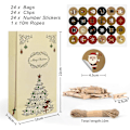 Miniatyrbilde 6 av 6: Papirposer Jul, 24 gaveposer papirposer, kakeposer juleposer papir til gaver godteri fest til julegaveposer