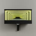 Miniatyrbillede 5 af 5: LED bilnøgleholder vægmontering med bevægelsessensorlys Infinity Mirror Design til hjemmekontor garage sort