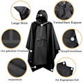 Miniatyrbilde 2 av 5: IC Regnponcho Herre Dame Vanntett, 3 i 1 Poncho