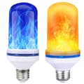 2-pak LED Flammelamper Flammelamper Jul Halloween Gul