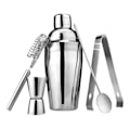 Miniatyrbillede 1 af 8: 5-delt cocktailmixersæt i rustfrit stål 750 ml cocktailshaker ske målejigger klemme og si til bar