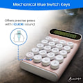 Miniatyrbillede 2 af 5: IC Desktop Minilommeregner Mekanisk Switch Kontor (pink, intet batteri)