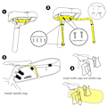 Miniatyrbilde 4 av 5: RHINOWALK Aluminiumlegering Sykkel Seteveske Stabilisator Støtte for Seteveske Anti-Risting