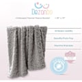 Miniatyrbillede 5 af 5: IC Sherpa fleece tæppe - 3D Stilfuldt design, superblødt, fluffy, varmt, hyggeligt, plys, lodden til sofa stue seng-Alle, 50\" x 70\" grå