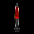 Red lava lamp with retro design and extra long power cable