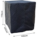 Pikkukuva 2 / 4: 1000L IBC-säiliön suojus, pakkassuoja, UV-suoja säiliölle, IBC-säiliön suojapeite vetoketjulla, 120 x 100 x 116 cm (musta)