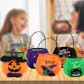 Miniatyrbilde 2 av 3: 2 stk runde stoffposer Godteri gaveposer Halloween-dekorasjoner