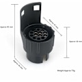 Miniatyrbilde 3 av 5: 7/13 Tilhengerpluggadapter 7 til 13 Pins Hengerfestekontakt 7 Pol til 13 Pins for Bilhenger, Traktor, Campingvogn, Sykkelstativ