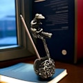 Miniatyrbillede 3 af 5: IC Groda Statue Røgelse Pind Holder Boligindretning Mini Bærbar A1