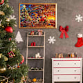Miniatyrbild 5 av 7: Julkalenderpussel 2024 med 1008 bitar, Tomtepussel, julklappar till, 24 pussellådor nedräkning, julklapp till pojkar och flickor (E) E