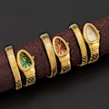 Miniatyrbillede 5 af 6: MISSFOX Dameure - Slangeformet Ur til Kvinder - Unikt Guld Kvartsur - Relogio Feminino B-1221-GSW-1