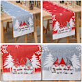 Miniatyrbild 3 av 5: Julduk Snowflake bordslöpare GRÅ Gray