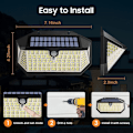 Miniatyrbild 5 av 5: 266 LED Solarlampor Utomhus, 3 Lägen Solarlampor Utomhus, Solar Utomhusbelysning, 220° & IP65 Solarlampor Utomhus Rörelsesensor [2 Stycken]