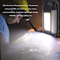 Miniatyrbillede 3 af 5: Foldbar Arbejdslampe i Aluminiumlegering med 7 Tilstande COB USB Genopladelig Magnetisk Bærbar Mekanikerlampe til Bilreparation Nødssituation Grå, DUBUNS