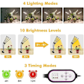 Miniatyrbillede 2 af 5: Plante Lampe, 2020 Ny 80 LEDs 4 Hoveder Vækstlys, AUTO Timer - ON/OFF Led Vækstlys til Frøplanter, Sukkulenter, Orkide (660nm/3000K/5000K)