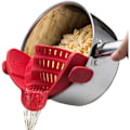 Miniatyrbillede 1 af 3: IC Grytsil og pastasil - Justerbar silikone med clip-on si til gryder, kasseroller og skåle - Køkkenske - Grå