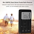 Miniatyrbilde 2 av 5: IC AM/FM Lommeradio, Bærbar Digital Tuning Stereo Walkman Radio med oppladbart batteri, LCD-skjerm og hodetelefoner