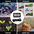 Miniatyrbild 4 av 5: Mini Termometer Digital LCD Termometer Temperaturmätare med Extern Sond för Bil/Kylskåp/Akvarium/Fisktank/Rum (3st Svart)