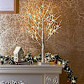 Miniatyrbillede 3 af 3: 24 2ft 24lt Lighted Birch Tree Battery Powered Timer Warm White Led Artificial Branch Tree For Home Party Festival Wedding Decor, 2ft Table Tree Lamp