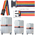 Miniatyrbild 2 av 7: Resväska rem, 4-delad bagagebälte, Resväska bälte bagagebälte set, Kors bagage rem, Justerbar resväska rem, Spänne rem, Resväska rem rainbow my Password-4
