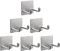Självhäftande rakhållare, rostfritt stål silver, 4,5x4,5cm, för badrum