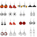 Miniatyrbilde 2 av 2: IC Halloween øredobber, anheng øredobber for kvinner, julesmykker gaver, halloween gaver, sølv edderkopp