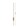 Miniatyrbillede 4 af 4: Minimalistisk guld lineær LED væglampe, hvidt lys 100 cm