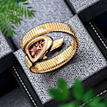 Miniatyrbillede 4 af 6: MISSFOX Dameure - Slangeformet Ur til Kvinder - Unikt Guld Kvartsur - Relogio Feminino B-1221-SRe