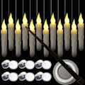 Pikkukuva 2 / 5: Levitating Candle with Wand Remote Control, 12-pack LED Flameless Flickering Tealights Battery Operated Harry Potter Floating Candles White-WELLNGS