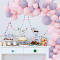 Miniatyrbilde 3 av 5: IC 10\" Macaron fargerike ballonger, party pastell lateksfargede Rosa + Lila-200stk