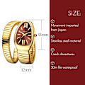Miniatyrbillede 3 af 6: MISSFOX Dameure - Slangeformet Ur til Kvinder - Unikt Guld Kvartsur - Relogio Feminino B-1221-SRe