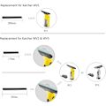Miniatyrbilde 4 av 4: 2 stk. 280 mm vindusvasker erstatning vindusrengjøringsblad gumminaltilbehør refill erstatning for Karcher WV2 WV5