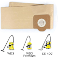 Miniatyrbild 3 av 5: Karcher Wd3 dammsugarpåse, set med 5 raka dammsugarpåsar för Karcher Wd3, Wd 3 Premium, Wd3200, Wd3500p, A2204, A2204, A2534, Se4001