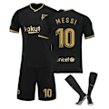Miniatyrbillede 8 af 9: 20-21 Barcelona trøje hjemme og ude sort, guld og pink Messi fodbolduniform sæt 10 Messi socks 26#