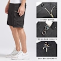 Miniatyrbillede 3 af 4: IC Cargo-shorts til mænd Letvægtsbukser med multi lommer casual uden bælte