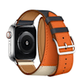 Pikkukuva 1 / 4: Cow Leather Double Tour Rem för Apple Watch Iwatch Series