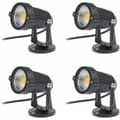 Set med 4 LED-spotlights 3W 220V Justerbara trädgårdsspotlights Utomhusbelysning Trädgård Terrass
