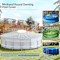 Miniatyrbild 5 av 5: Poolskydd, Vindtätt Rund Uppblåsbar Poolskydd, Dammtätt Vattentätt Poolskydd För Familjebassänger Badtunnor Spa Uppblåsbara Pool