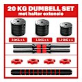 Miniatyrbild 2 av 5: Hantelset / Hantelset 20 kg justerbar