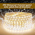 Miniatyrbilde 5 av 5: 3M LED-stripe, veldig lyssterk 220V LED-stripe med bryter, 5050 IP65 vanntett, varmhvit..DEBUNS