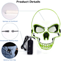 Pikkukuva 3 / 7: Halloween LED-naamio, LED-luurankonaamio, LED-puhdistusnaamiot, kauhunaamio, halloween-naamio, karnevaaliin, halloweeniin, cosplayhin ja juhliin Green