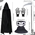 Miniatyrbillede 2 af 7: Halloween kappe, kappe cosplay kappe rekvisitter til halloween-masquerade a 140