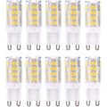 G9 LED-lampor, Varmvitt 3000K 5W Ljus Motsvarande 40W Halogenlampor 420 Lumen Ej Dimbar, 10-pack